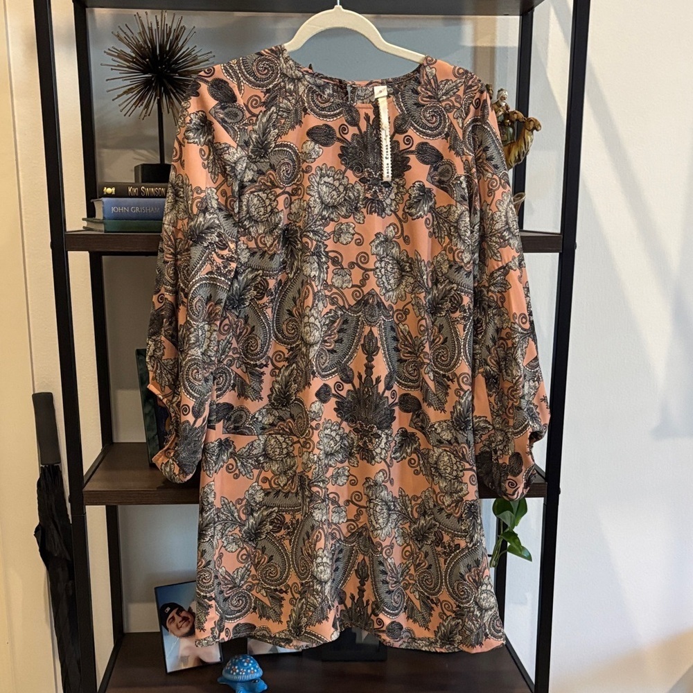 Uncle Frank Boho Pattern Shift Dress Crewneck Small
